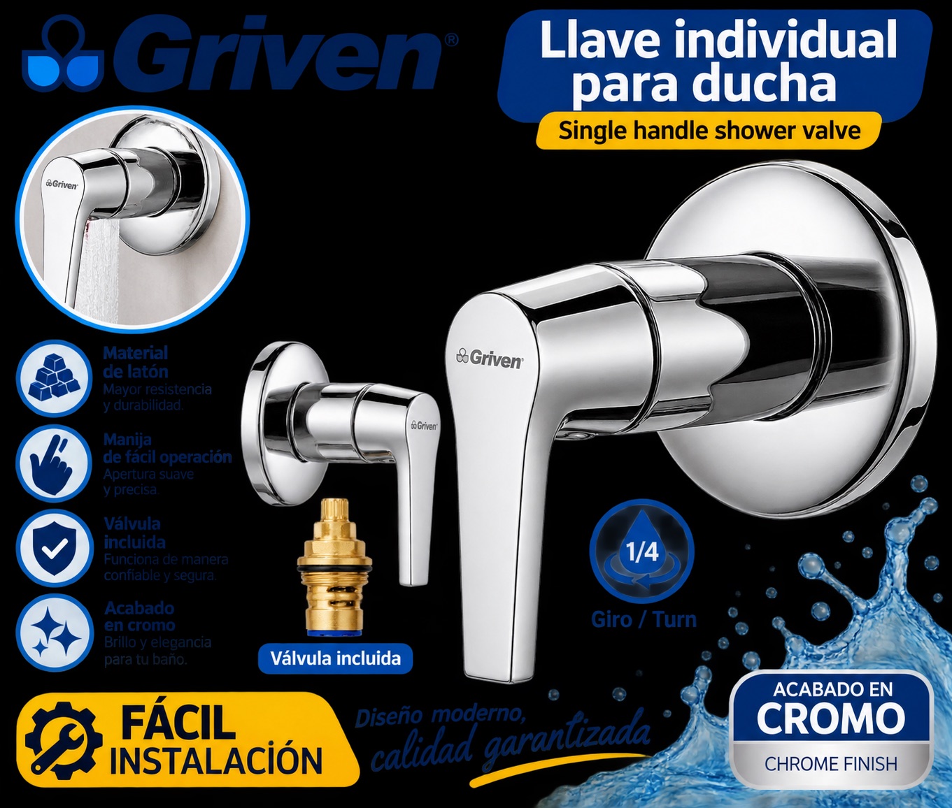 llave de lava manos de baño — vista 4