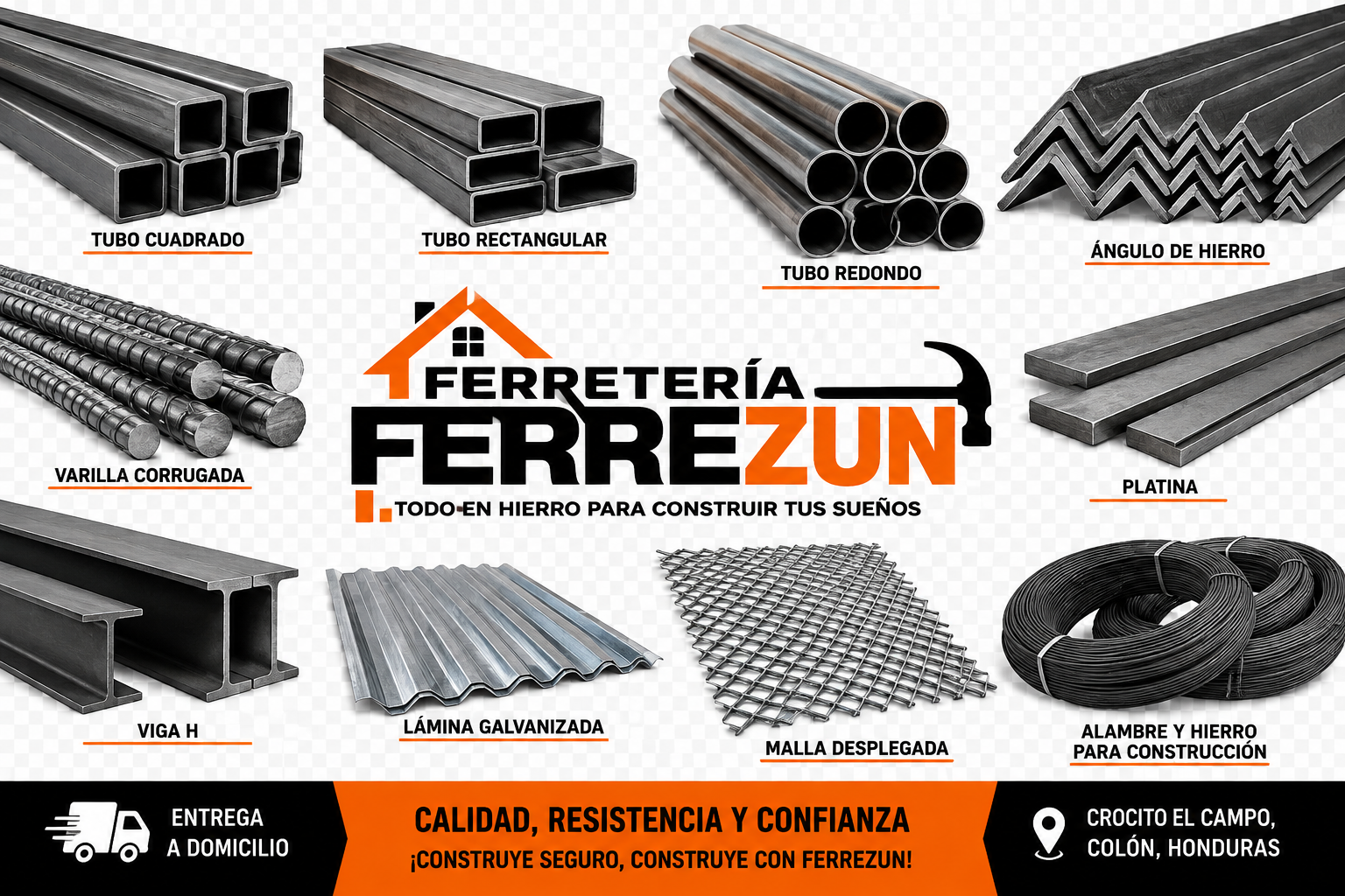 Categoría estructuras de hierro — materiales de construcción Ferrezun