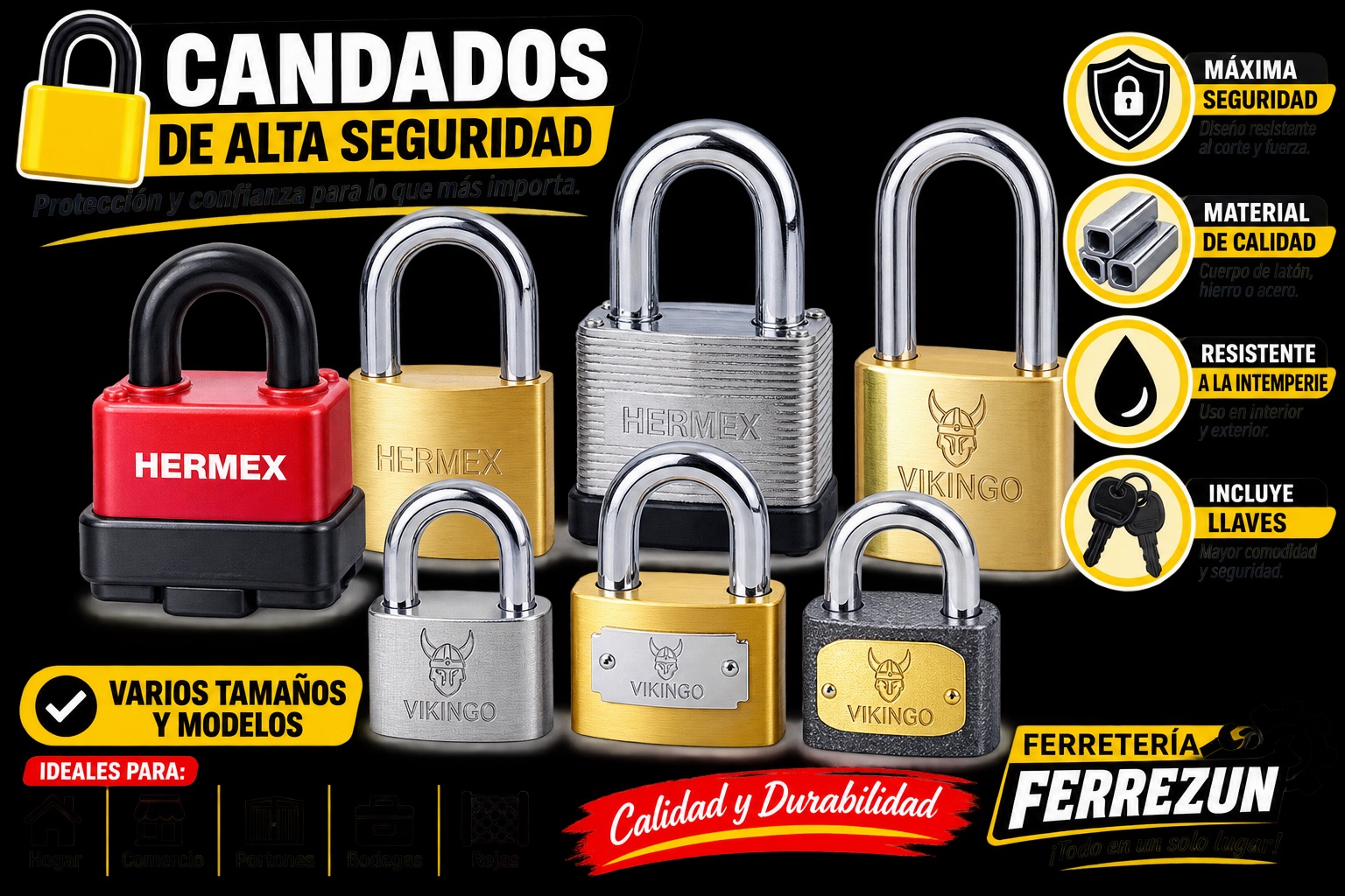 candados — herramientas y materiales de construcción Ferrezun