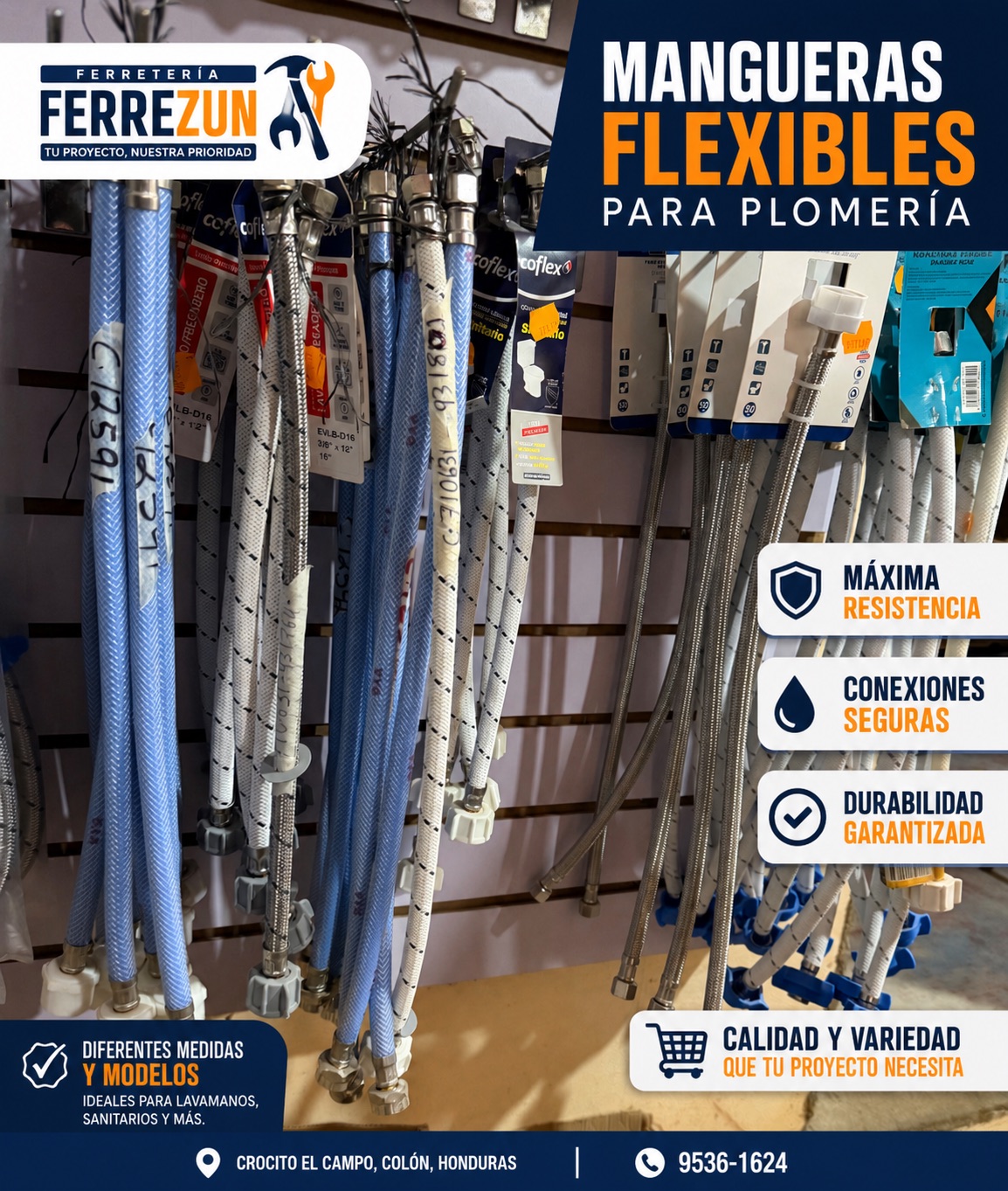 manguera flexible  — materiales de construcción Ferrezun