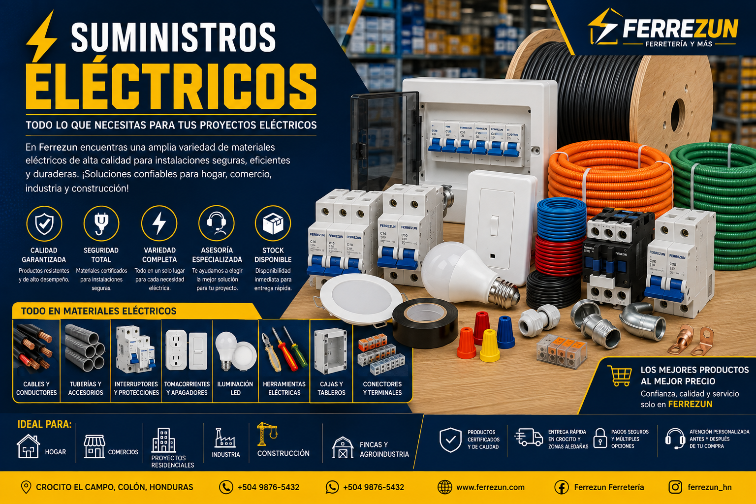 Categoría Suministros eléctricos — materiales de construcción Ferrezun